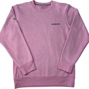 Patagonia Uprisal Crewneck Sweatshirt Women's XS Pink Logo Long Sleeve Pullover